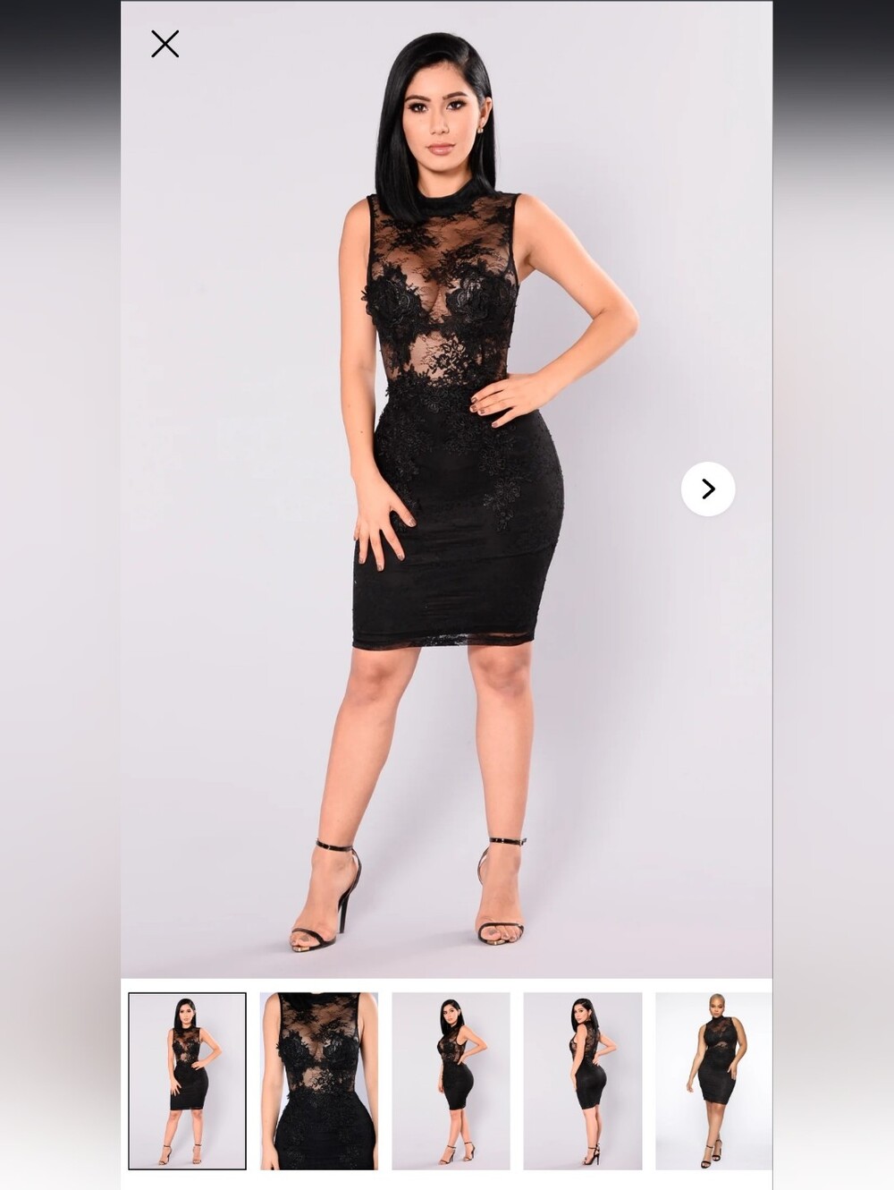 Black Lace Sheath Dress - Elegant Sleeveless Cocktail Dress Size XL